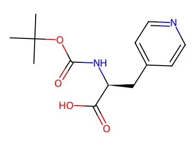 Boc-3-(4-pyridyl)-D-alanine structure