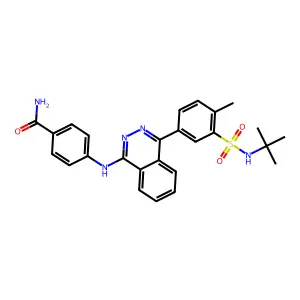4-({4-[3-(Tert-butylsulfamoyl)-4-methylphenyl]phthalazin-1-yl}amino)benzamide structure
