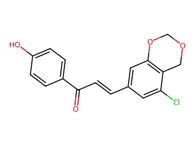 3-(5-Chloro-4H-1,3-benzodioxin-7-yl)-1-(4-hydroxyphenyl)-2-propen-1-one structure