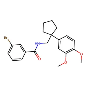 3-bromo-N-[[1-(3,4-dimethoxyphenyl)cyclopentyl]methyl]benzamide structure