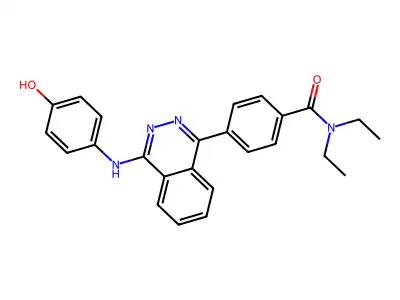 N,N-Diethyl-4-[4-(4-hydroxy-phenylamino)-phthalazin-1-yl]-benzamide structure