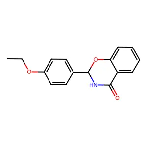 2-(4-ethoxyphenyl)-2,3-dihydro-4H-1,3-benzoxazin-4-one structure