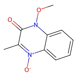 1-Methoxy-3-methyl-4-oxidoquinoxalin-4-ium-2-one structure