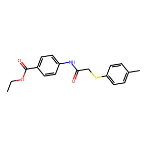 Ethyl 4-({[(4-methylphenyl)sulfanyl]acetyl}amino)benzoate structure