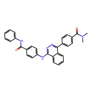 N,N-dimethyl-4-[4-[4-(phenylcarbamoyl)anilino]phthalazin-1-yl]benzamide structure