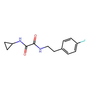 N'-cyclopropyl-N-[2-(4-fluorophenyl)ethyl]oxamide structure