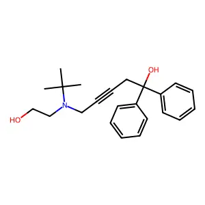 5-[Tert-butyl(2-hydroxyethyl)amino]-1,1-diphenylpent-3-yn-1-ol structure