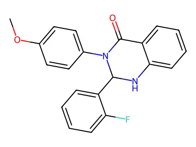 2-(2-Fluorophenyl)-3-(4-methoxyphenyl)-1,2-dihydroquinazolin-4-one structure