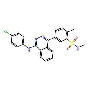 5-[4-(4-chloroanilino)phthalazin-1-yl]-N,2-dimethylbenzenesulfonamide structure