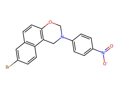 8-Bromo-2-(4-nitrophenyl)-1,3-dihydrobenzo[f][1,3]benzoxazine structure