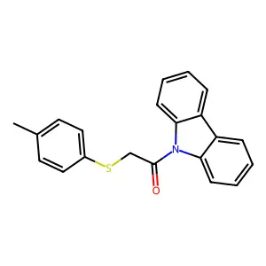 9-{[(4-methylphenyl)thio]acetyl}-9H-carbazole structure