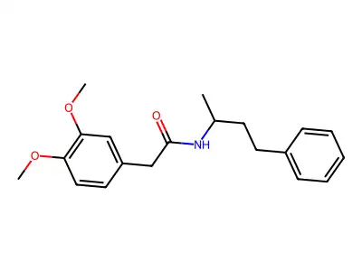 2-(3,4-dimethoxyphenyl)-N-(4-phenylbutan-2-yl)acetamide structure