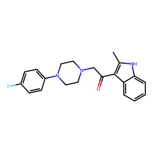 2-[4-(4-fluorophenyl)piperazin-1-yl]-1-(2-methyl-1H-indol-3-yl)ethanone structure