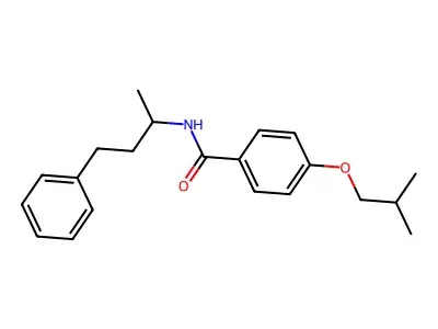 4-(2-methylpropoxy)-N-(4-phenylbutan-2-yl)benzamide structure