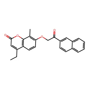 4-Ethyl-8-methyl-7-(2-naphthalen-2-yl-2-oxoethoxy)chromen-2-one structure