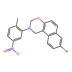 8-Bromo-2-(2-methyl-5-nitrophenyl)-1,3-dihydrobenzo[f][1,3]benzoxazine structure