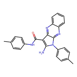 2-amino-N,1-bis(4-methylphenyl)-1H-pyrrolo[2,3-b]quinoxaline-3-carboxamide structure