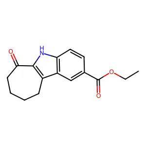 Ethyl 6-oxo-5,6,7,8,9,10-hexahydrocyclohepta[b]indole-2-carboxylate structure