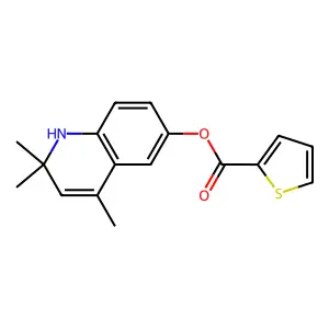 2,2,4-Trimethyl-1,2-dihydroquinolin-6-yl thiophene-2-carboxylate structure