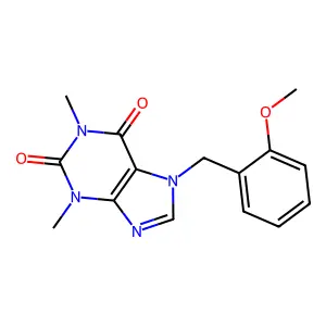 7-[(2-Methoxyphenyl)methyl]-1,3-dimethylpurine-2,6-dione structure