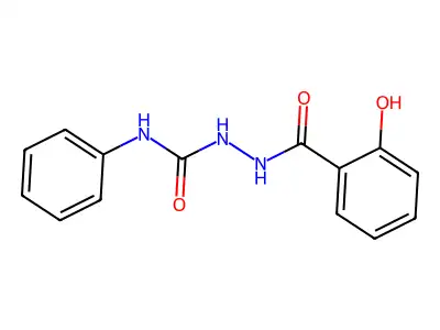 2-[(2-hydroxyphenyl)carbonyl]-N-phenylhydrazinecarboxamide structure