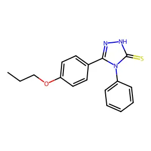 4-phenyl-3-(4-propoxyphenyl)-1H-1,2,4-triazole-5-thione structure