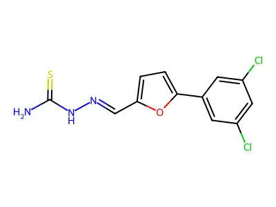 [(E)-[5-(3,5-dichlorophenyl)furan-2-yl]methylideneamino]thiourea structure