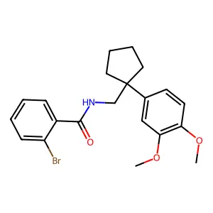 2-bromo-N-[[1-(3,4-dimethoxyphenyl)cyclopentyl]methyl]benzamide structure
