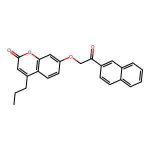 7-(2-Naphthalen-2-yl-2-oxoethoxy)-4-propylchromen-2-one structure