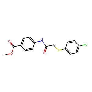Methyl 4-(2-((4-chlorophenyl)thio)acetamido)benzoate structure