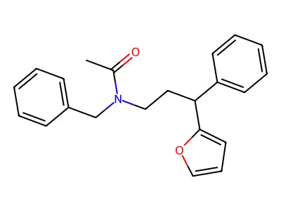 N-benzyl-N-[3-(furan-2-yl)-3-phenylpropyl]acetamide structure