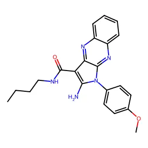 2-amino-N-butyl-1-(4-methoxyphenyl)-1H-pyrrolo[2,3-b]quinoxaline-3-carboxamide structure