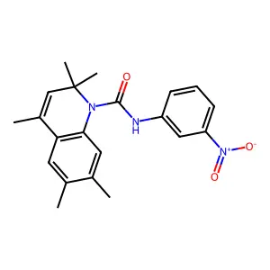 2,2,4,6,7-pentamethyl-N-(3-nitrophenyl)quinoline-1-carboxamide structure