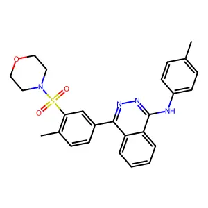 4-(4-methyl-3-morpholin-4-ylsulfonylphenyl)-N-(4-methylphenyl)phthalazin-1-amine structure