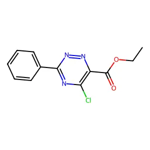 1,2,4-Triazine-6-carboxylic acid, 5-chloro-3-phenyl-, ethyl ester structure