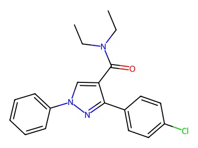3-(4-chlorophenyl)-N,N-diethyl-1-phenyl-1H-pyrazole-4-carboxamide structure