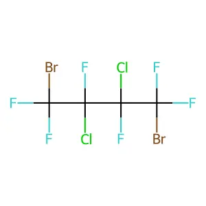1,4-Dibromo-2,3-dichlorohexafluorobutane structure