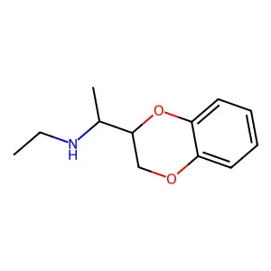 1,4-Benzodioxan, 2-(1-ethylaminoethyl)- structure