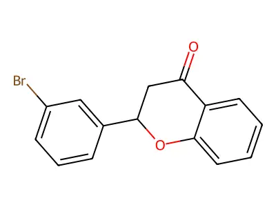 4h-1-Benzopyran-4-one,2-(3-bromophenyl)-2,3-dihydro- structure