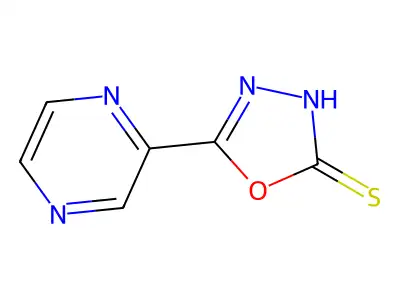 5-Pyrazinyl-1,3,4-oxadiazole-2-thione structure