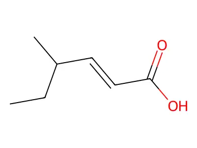 2-Hexenoic acid, 4-methyl-, (E)- structure