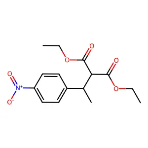 Diethyl [1-(4-nitrophenyl)ethyl]propanedioate structure