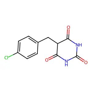 5-[(4-Chlorophenyl)methyl]-1,3-diazinane-2,4,6-trione structure