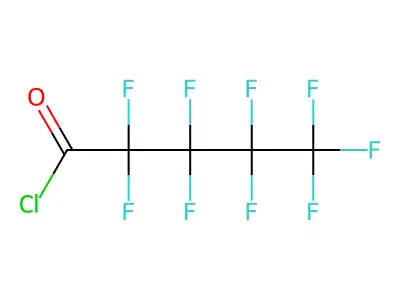 Nonafluoropentanoyl chloride structure