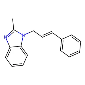 1-cinnamyl-2-methyl-1H-benzo[d]imidazole structure
