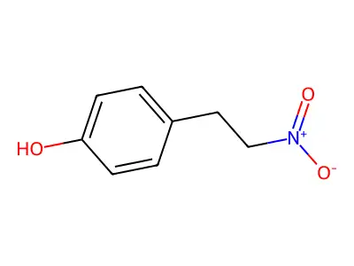 1-Nitro-2-(4-hydroxyphenyl)ethane structure