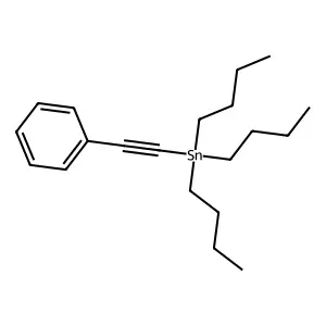 Tributyl(2-phenylethynyl)stannane structure