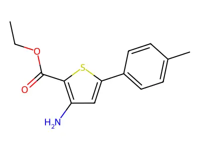 Ethyl 3-amino-5-(4-methylphenyl)thiophene-2-carboxylate structure