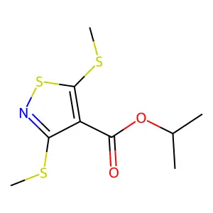 4-Isothiazolecarboxylic acid, 3,5-bis(methylthio)-, 1-methylethyl ester structure