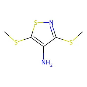 3,5-双(甲硫基)-4-异噻唑胺 structure